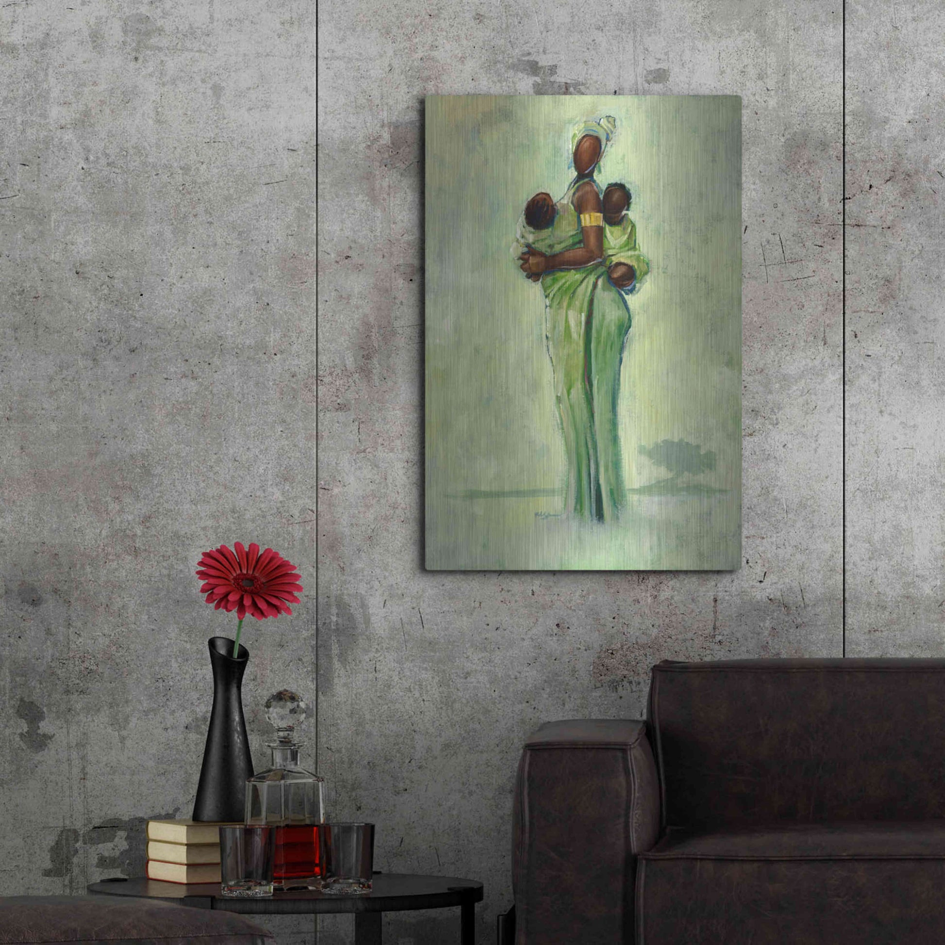 Luxe Metal Art 'Raising Two Nations' by Robert Jackson, Metal Wall Art,24x36