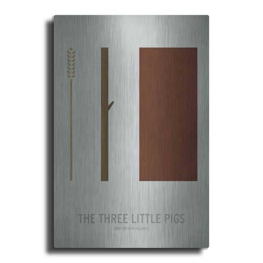 Luxe Metal Art 'Three Little Pigs' by Christian Jackson, Metal Wall Art