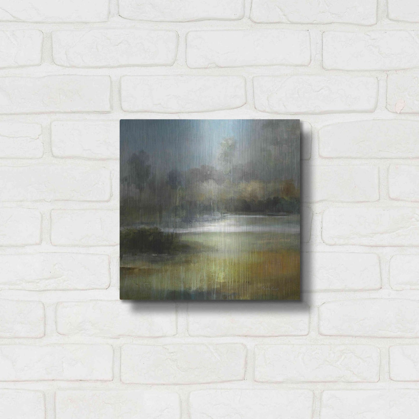 Luxe Metal Art 'A Quiet Place' by J Austin Jennings, Metal Wall Art,12x12