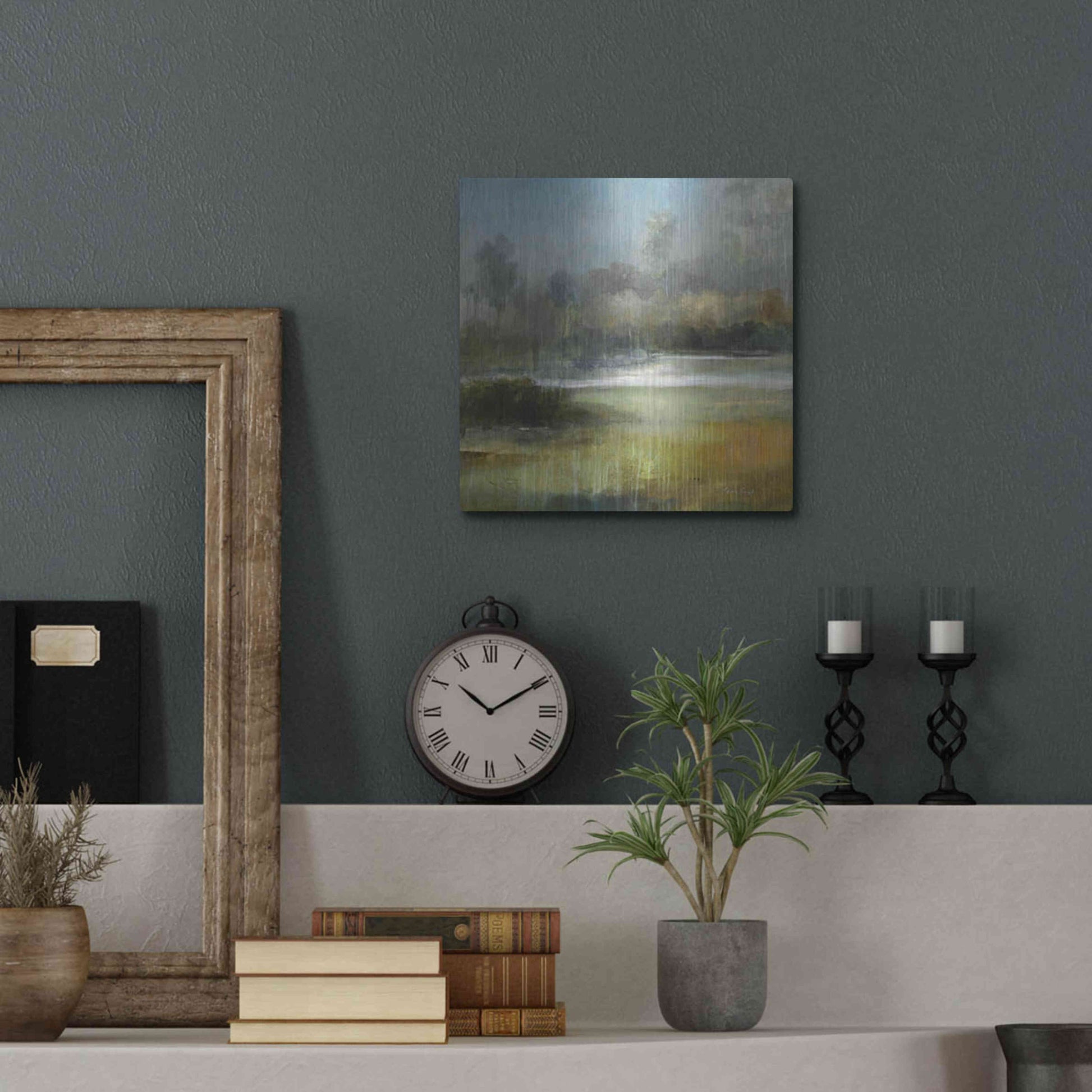 Luxe Metal Art 'A Quiet Place' by J Austin Jennings, Metal Wall Art,12x12