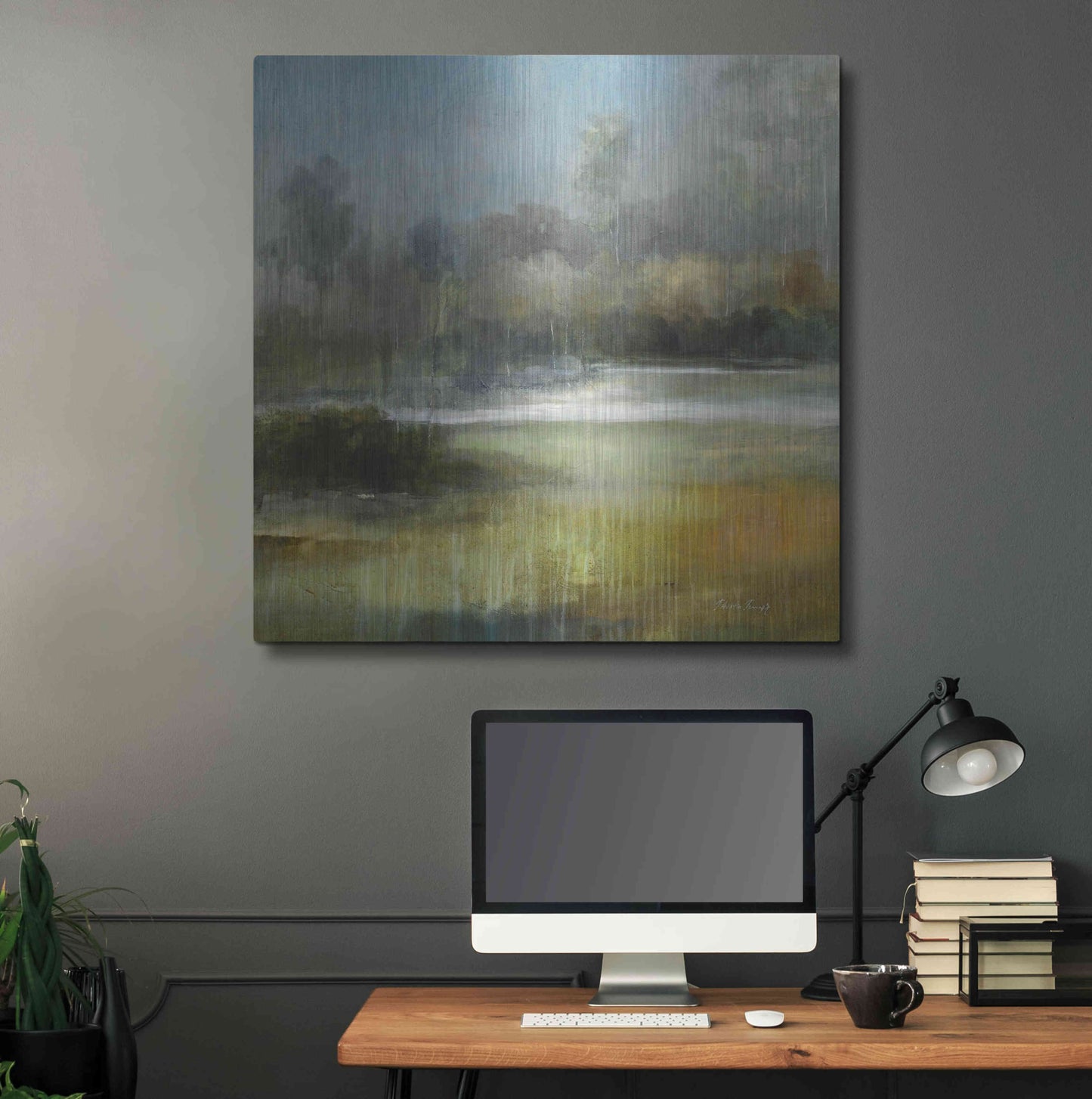 Luxe Metal Art 'A Quiet Place' by J Austin Jennings, Metal Wall Art,36x36