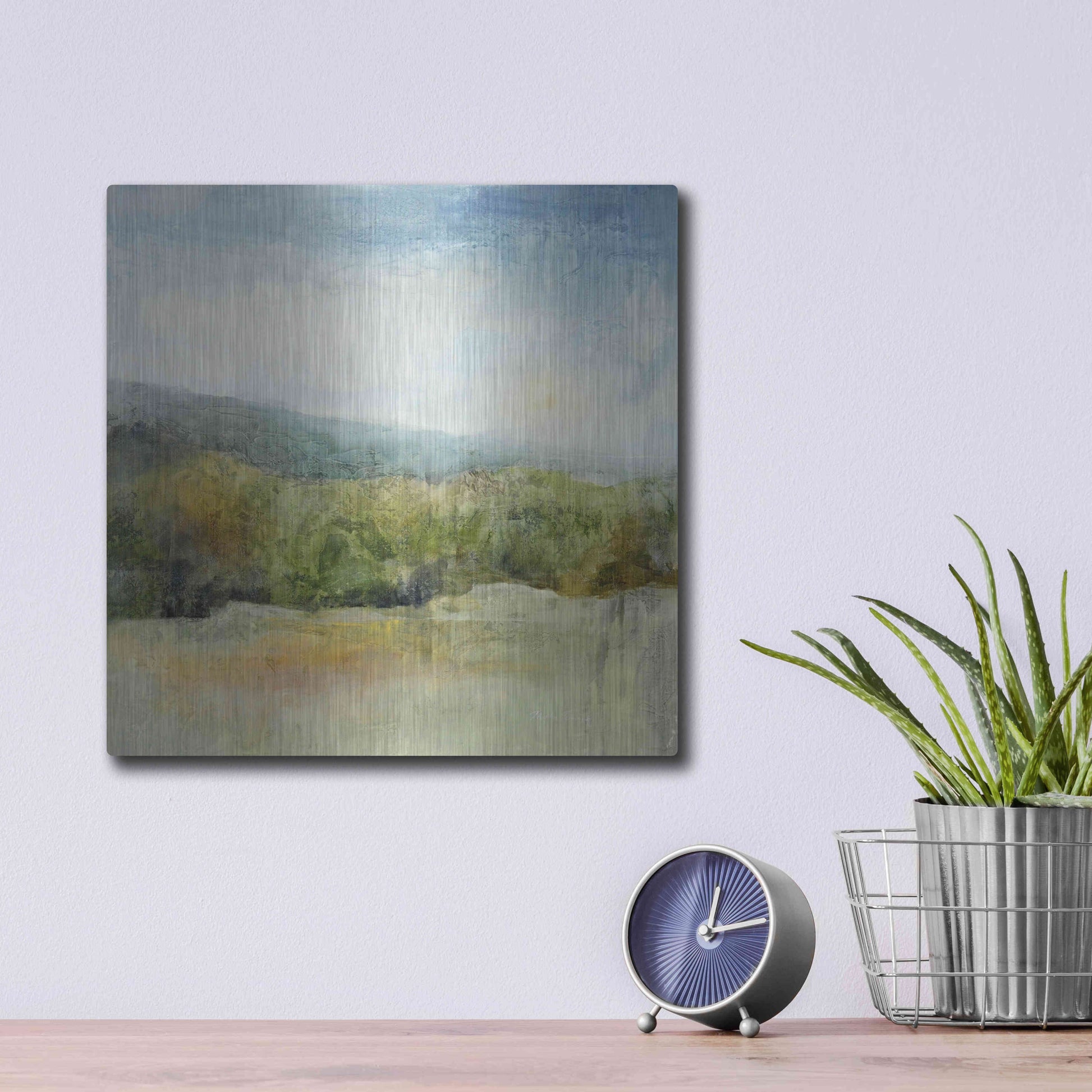 Luxe Metal Art 'October Mountain' by J Austin Jennings, Metal Wall Art,12x12