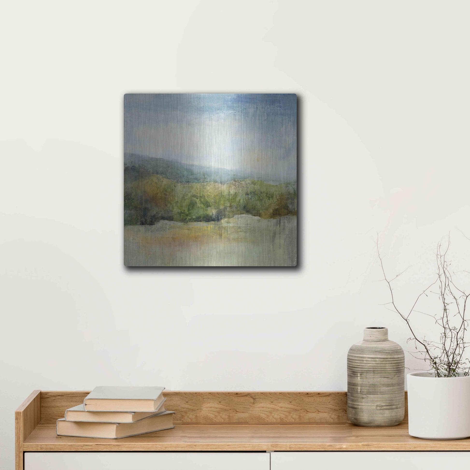 Luxe Metal Art 'October Mountain' by J Austin Jennings, Metal Wall Art,12x12