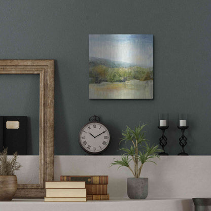 Luxe Metal Art 'October Mountain' by J Austin Jennings, Metal Wall Art,12x12