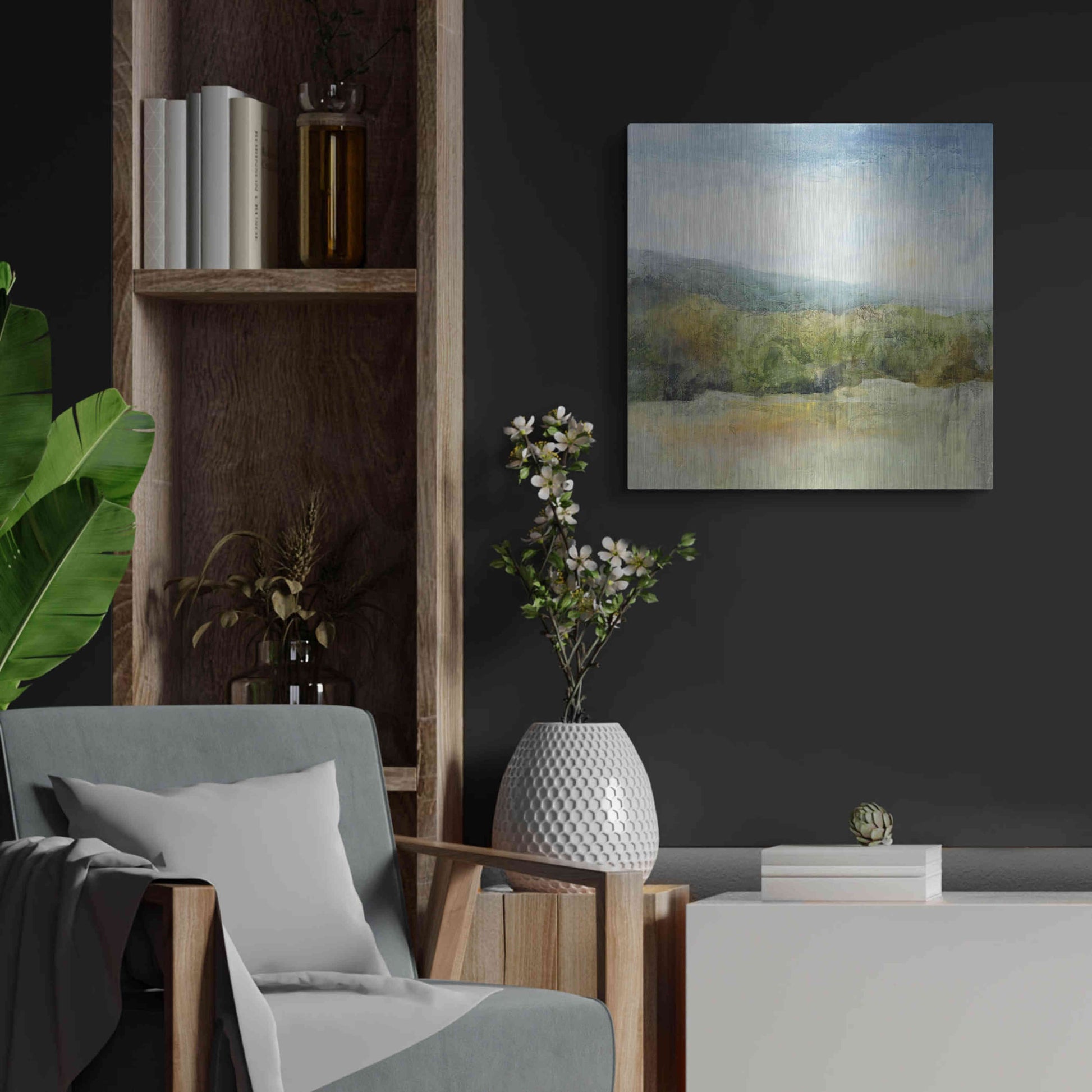 Luxe Metal Art 'October Mountain' by J Austin Jennings, Metal Wall Art,24x24