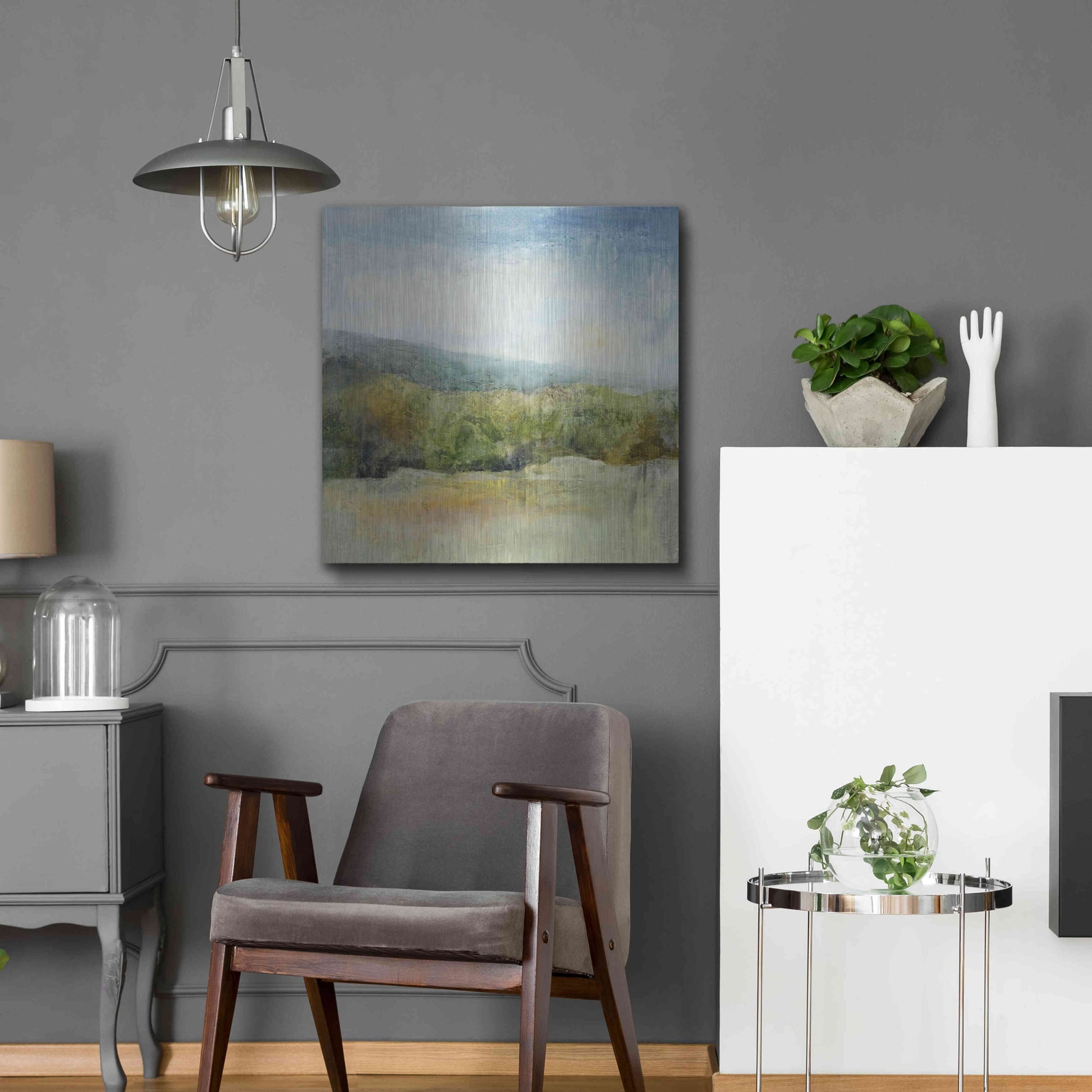 Luxe Metal Art 'October Mountain' by J Austin Jennings, Metal Wall Art,24x24