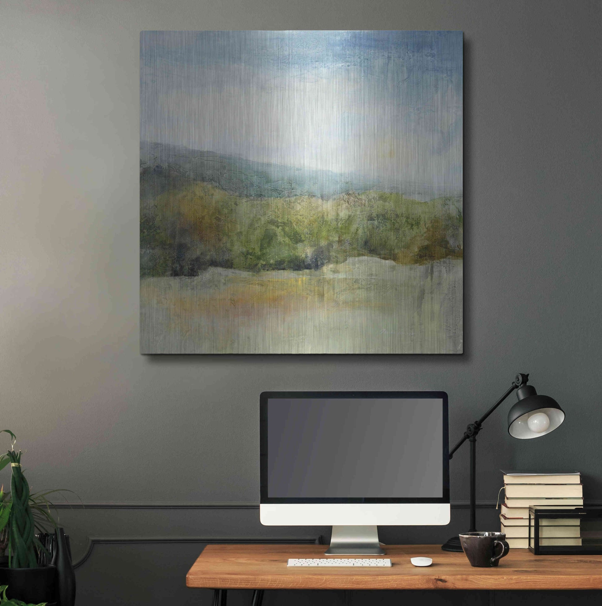 Luxe Metal Art 'October Mountain' by J Austin Jennings, Metal Wall Art,36x36