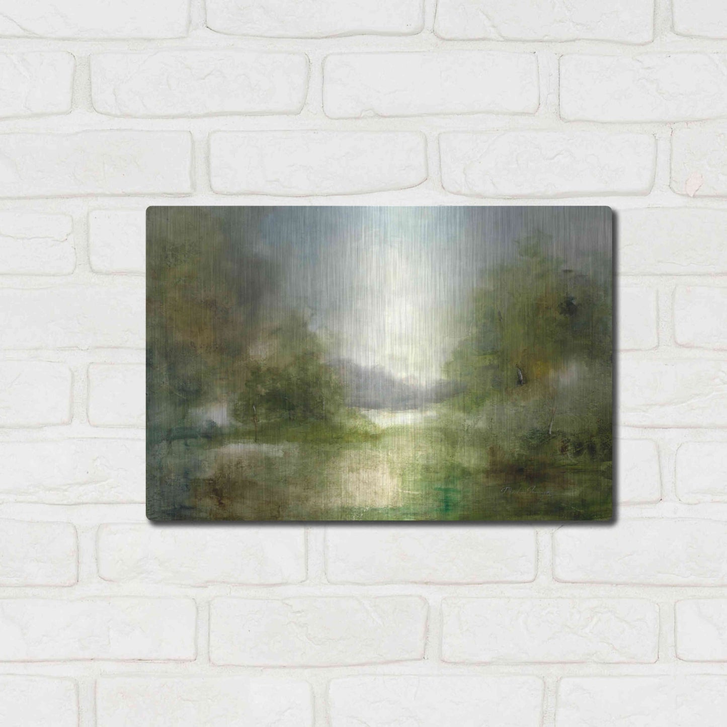 Luxe Metal Art 'Our Sunday Hike' by J Austin Jennings, Metal Wall Art,16x12