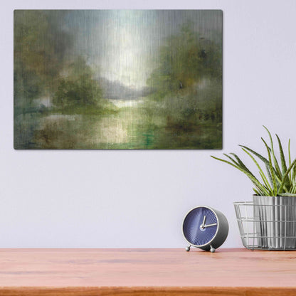 Luxe Metal Art 'Our Sunday Hike' by J Austin Jennings, Metal Wall Art,16x12