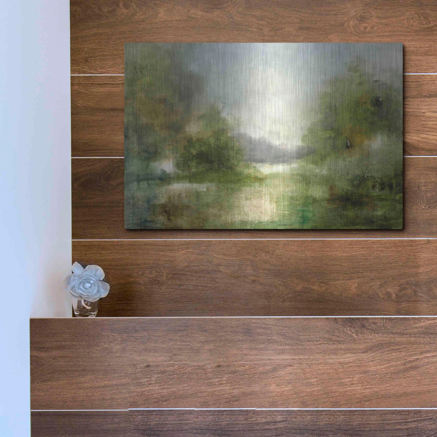 Luxe Metal Art 'Our Sunday Hike' by J Austin Jennings, Metal Wall Art,16x12