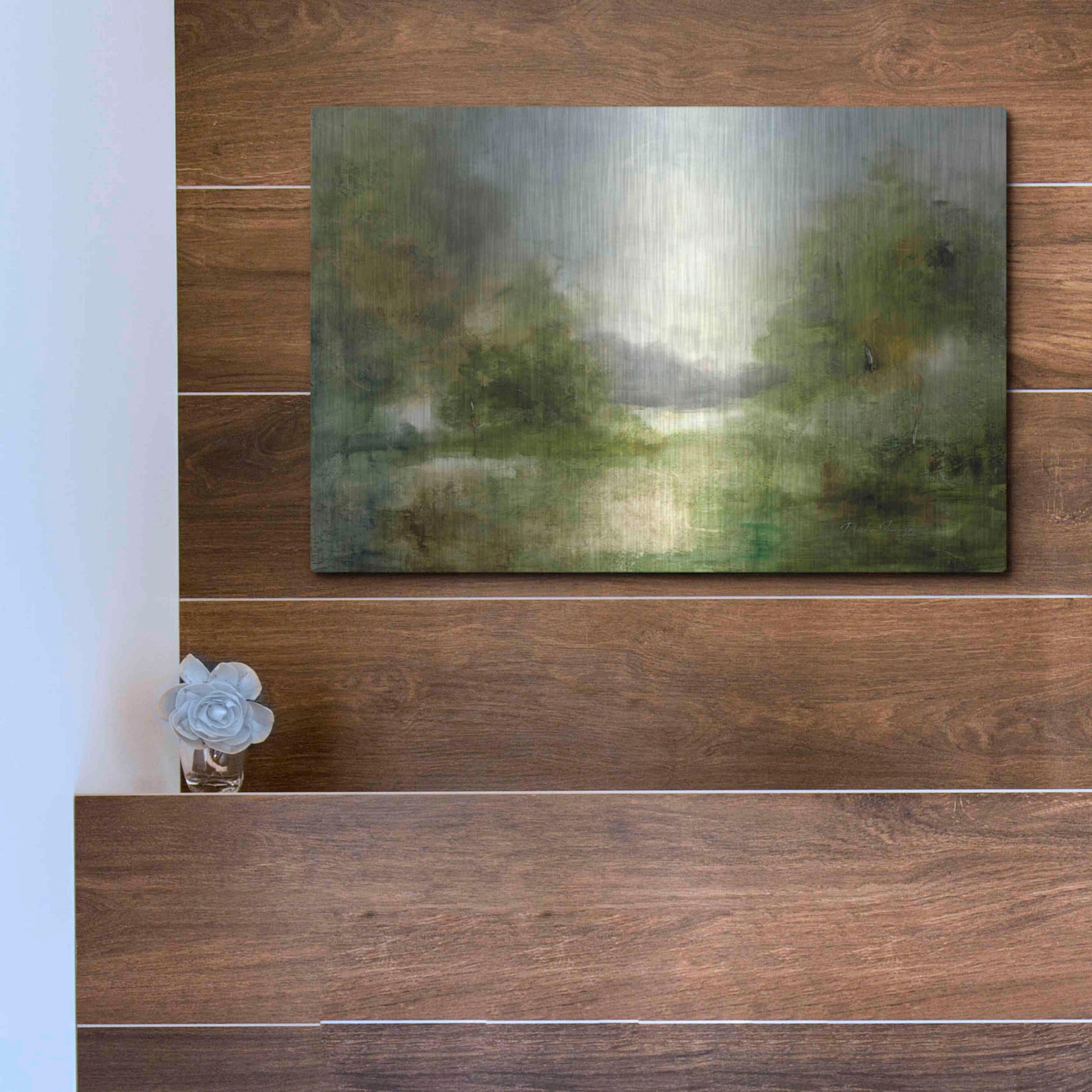 Luxe Metal Art 'Our Sunday Hike' by J Austin Jennings, Metal Wall Art,16x12