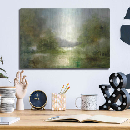 Luxe Metal Art 'Our Sunday Hike' by J Austin Jennings, Metal Wall Art,16x12