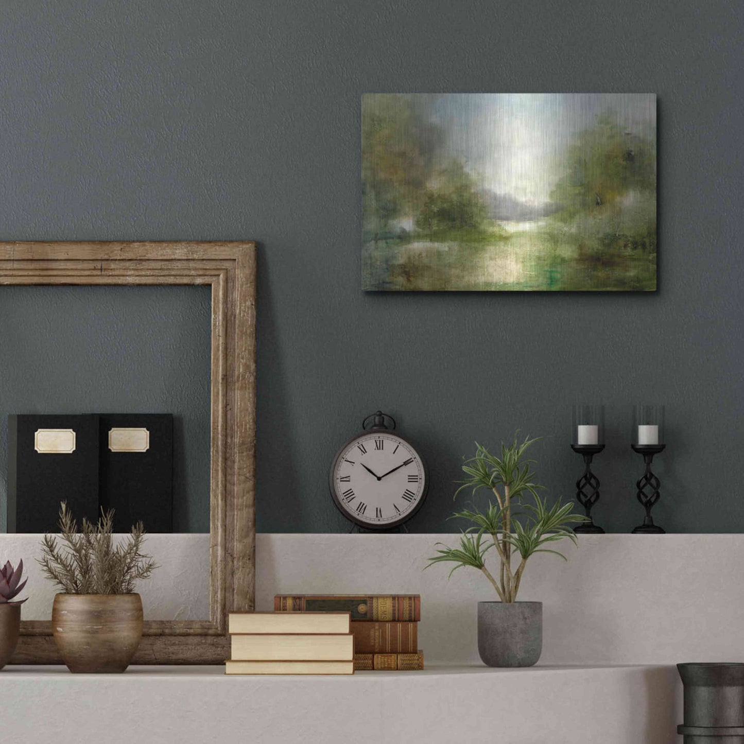 Luxe Metal Art 'Our Sunday Hike' by J Austin Jennings, Metal Wall Art,16x12
