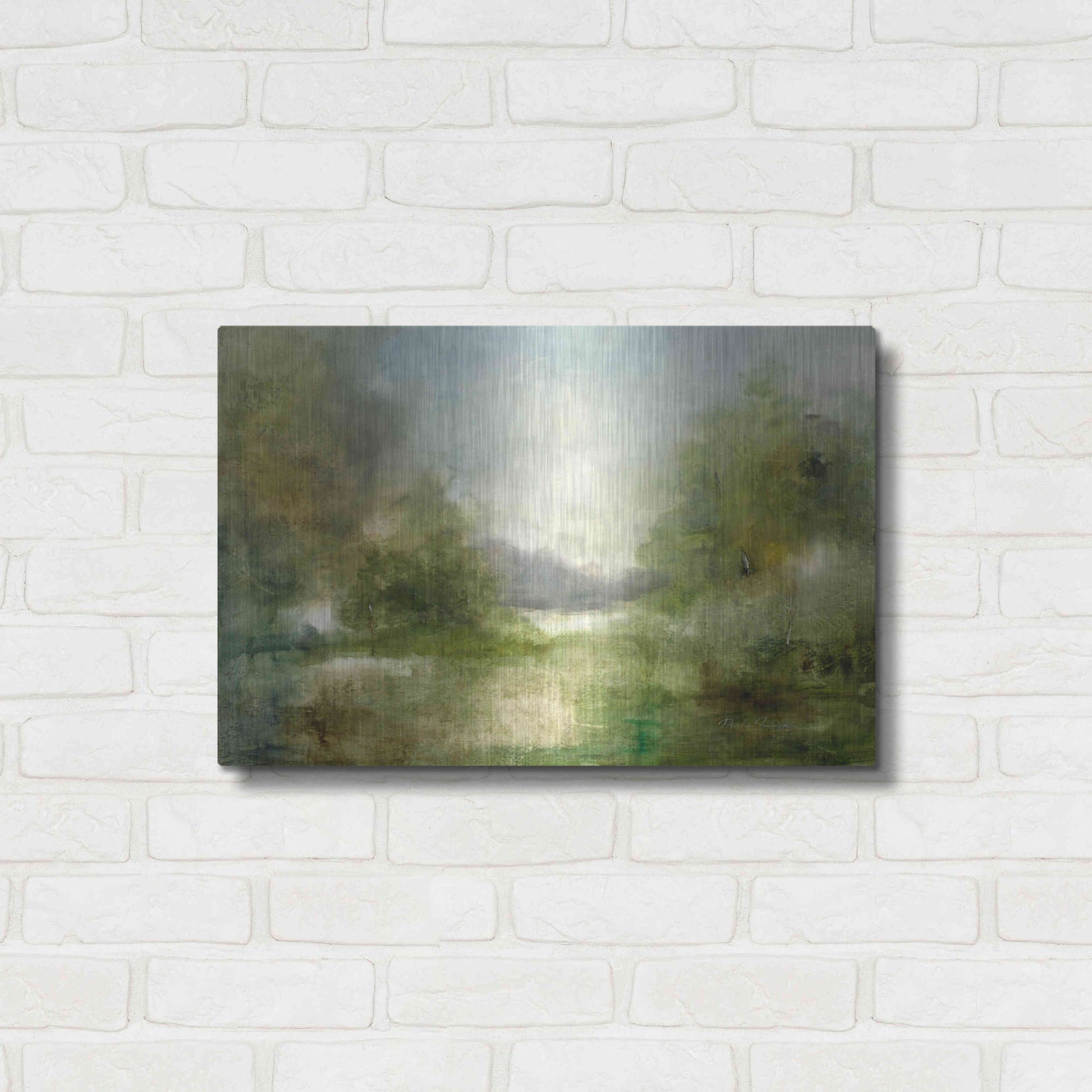 Luxe Metal Art 'Our Sunday Hike' by J Austin Jennings, Metal Wall Art,24x16