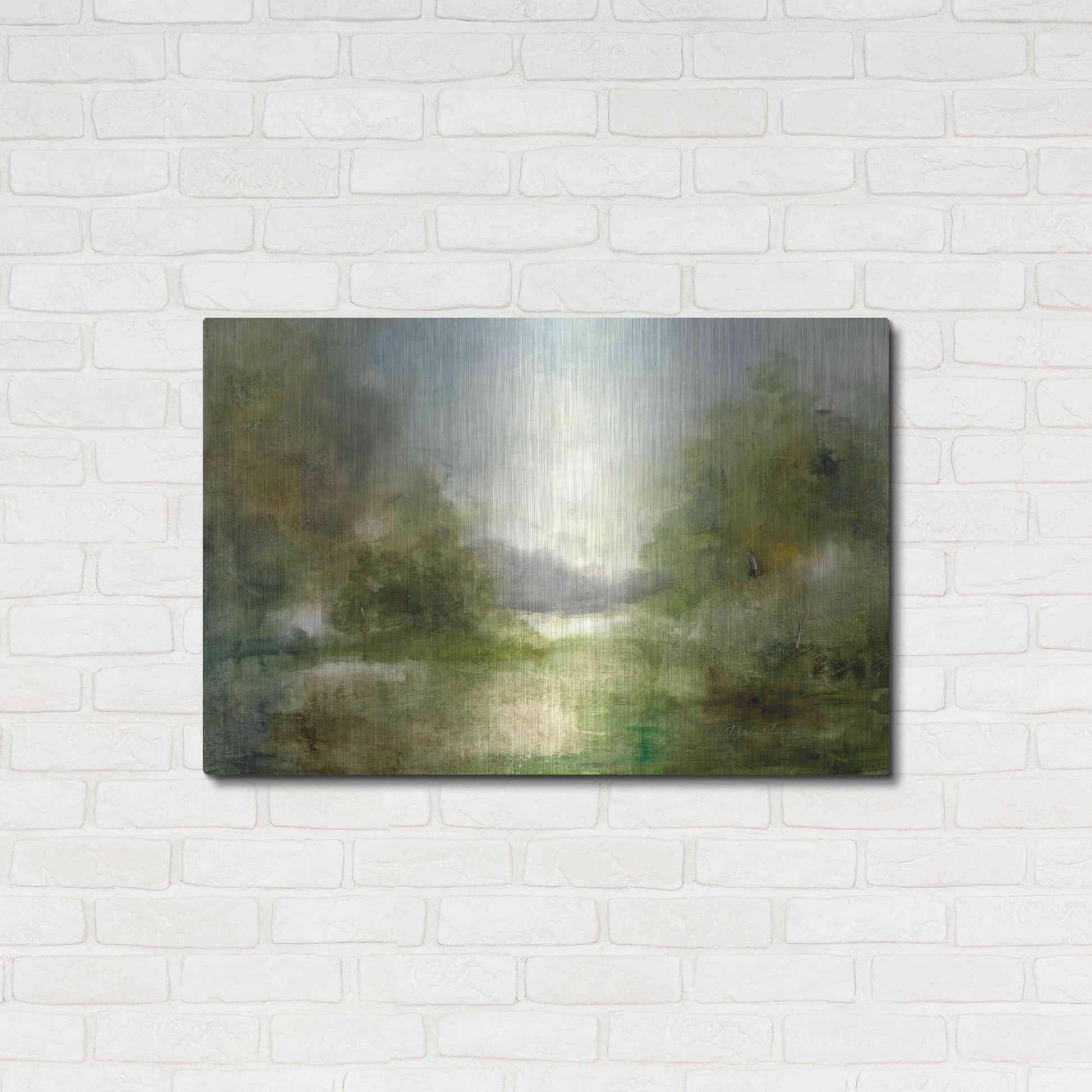 Luxe Metal Art 'Our Sunday Hike' by J Austin Jennings, Metal Wall Art,36x24