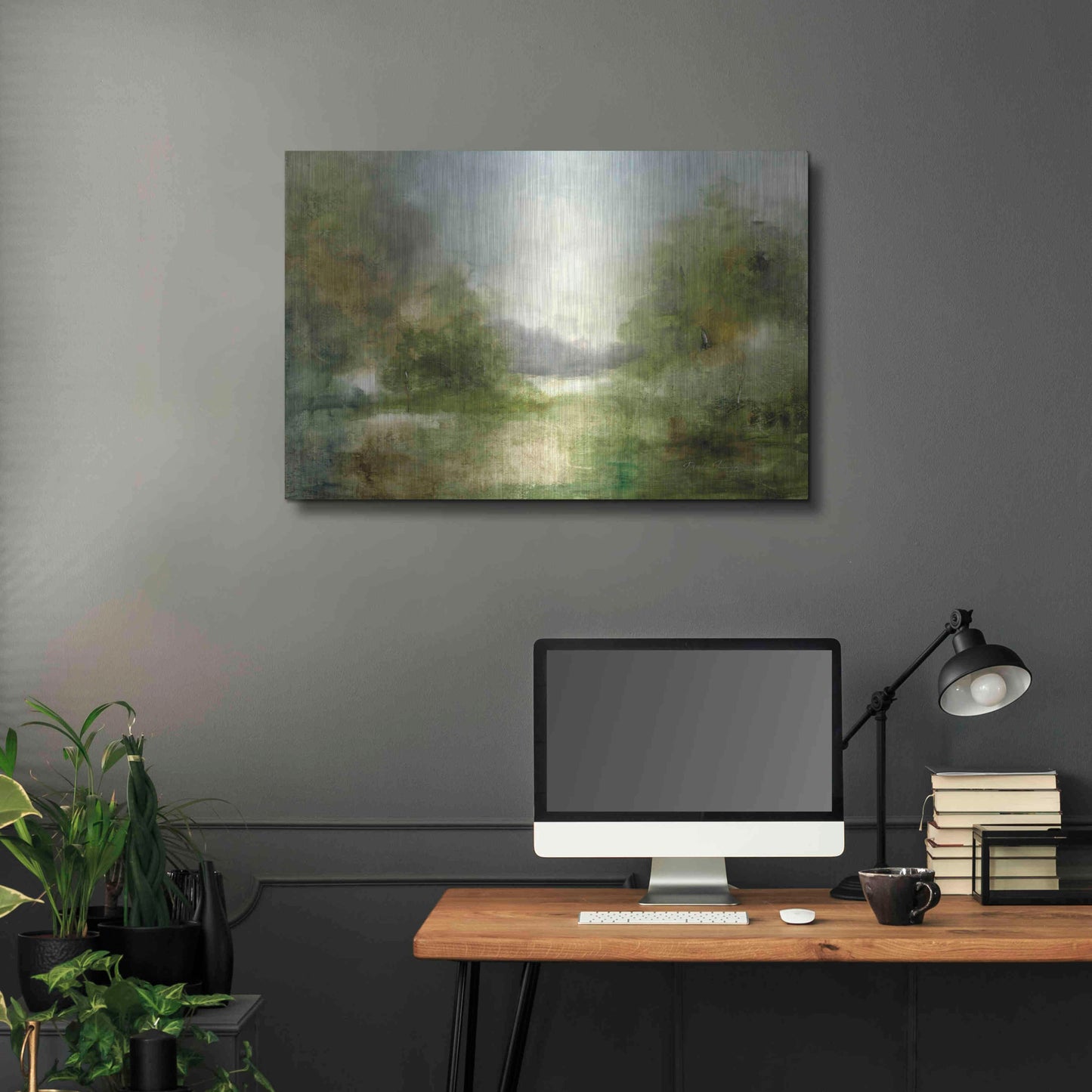 Luxe Metal Art 'Our Sunday Hike' by J Austin Jennings, Metal Wall Art,36x24