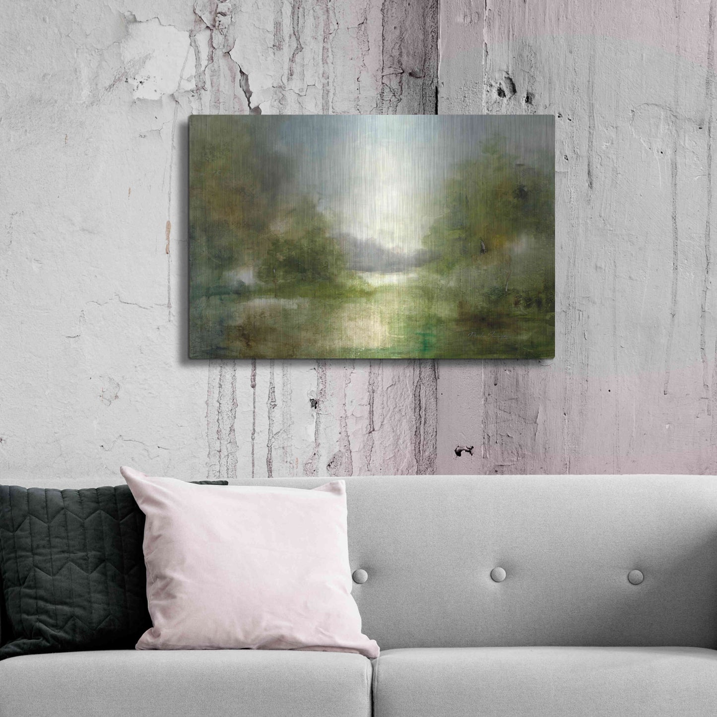 Luxe Metal Art 'Our Sunday Hike' by J Austin Jennings, Metal Wall Art,36x24
