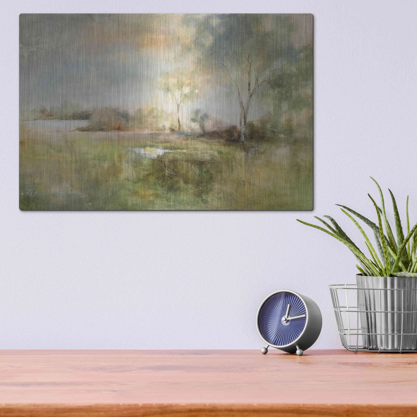 Luxe Metal Art 'Reflection of June' by J Austin Jennings, Metal Wall Art,16x12
