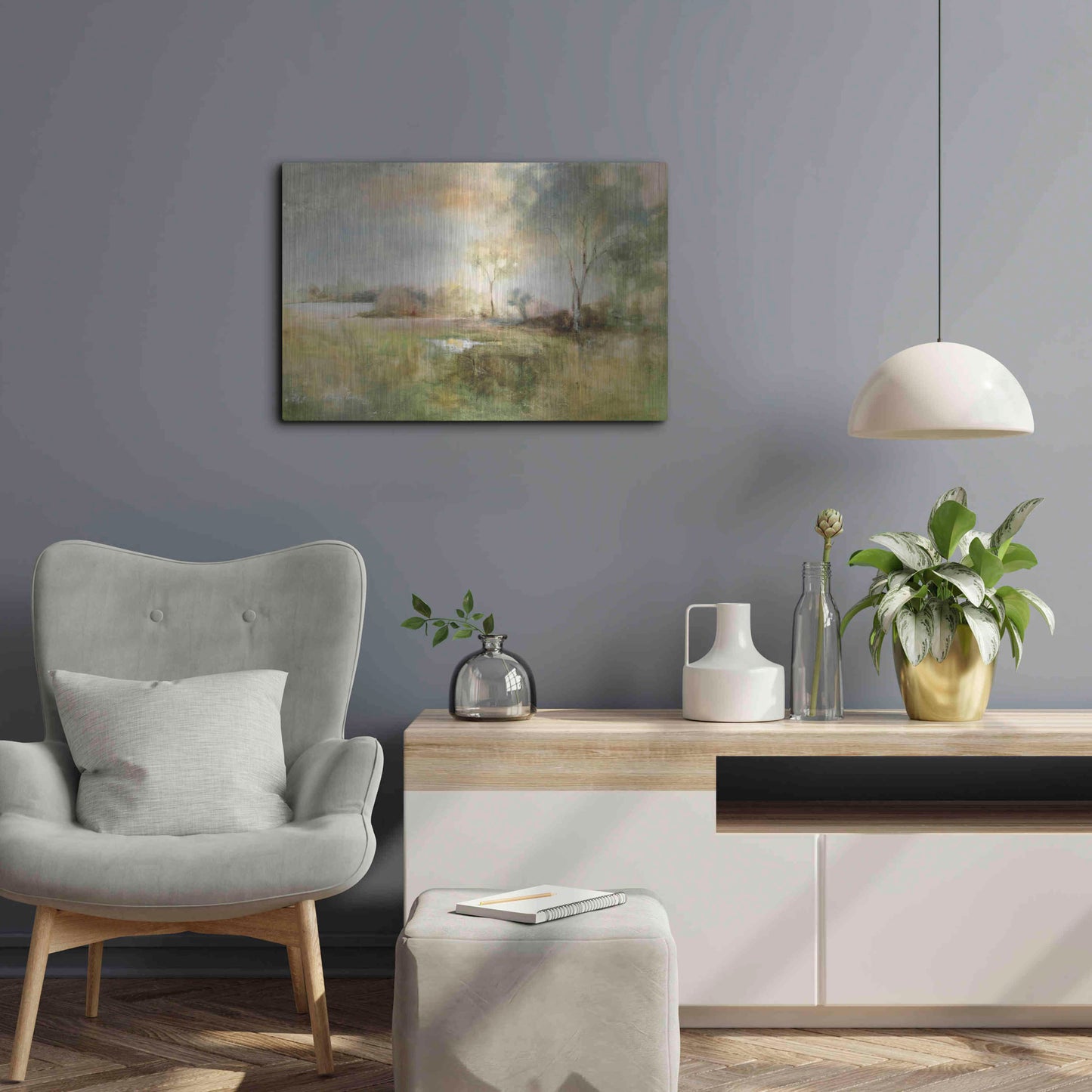 Luxe Metal Art 'Reflection of June' by J Austin Jennings, Metal Wall Art,24x16