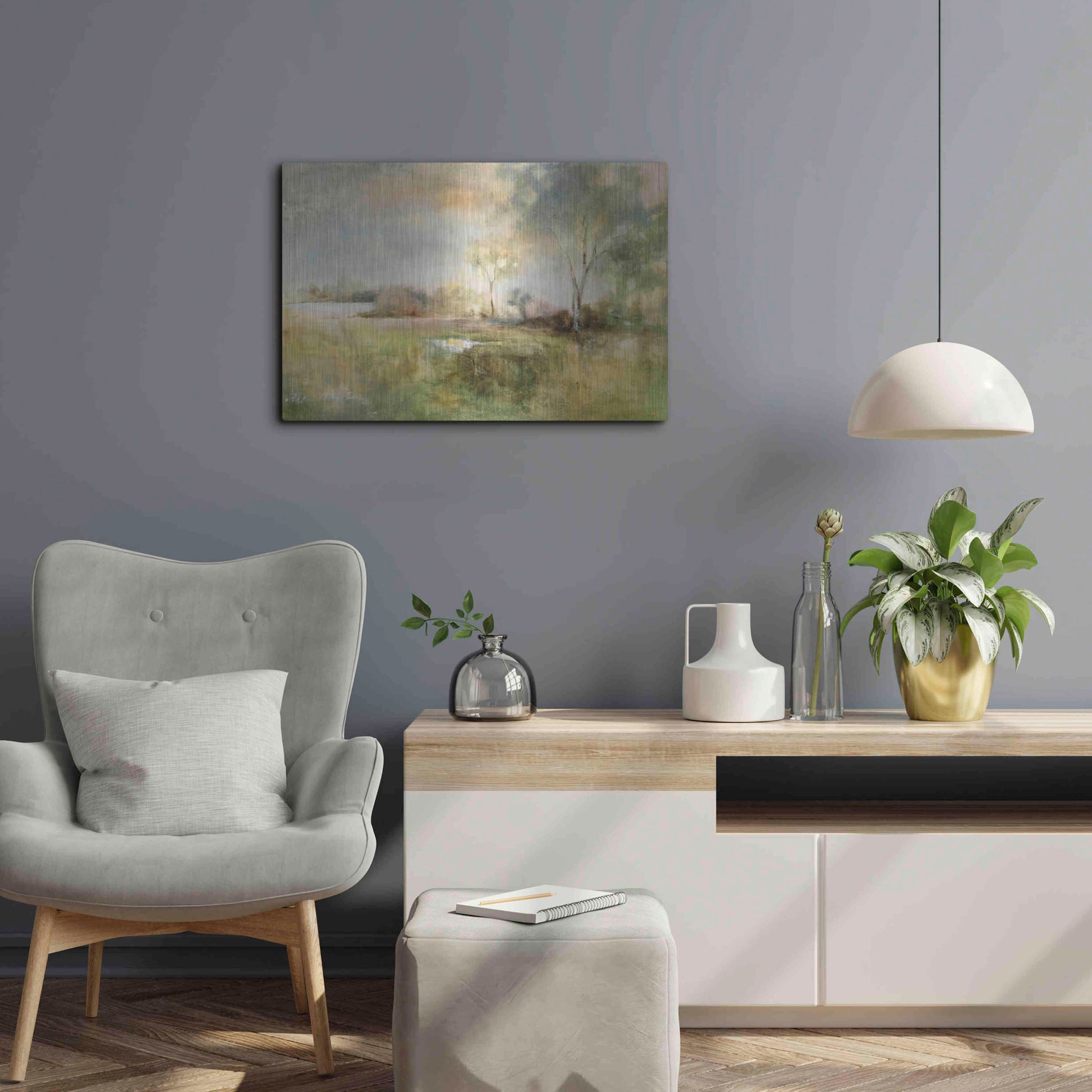Luxe Metal Art 'Reflection of June' by J Austin Jennings, Metal Wall Art,24x16