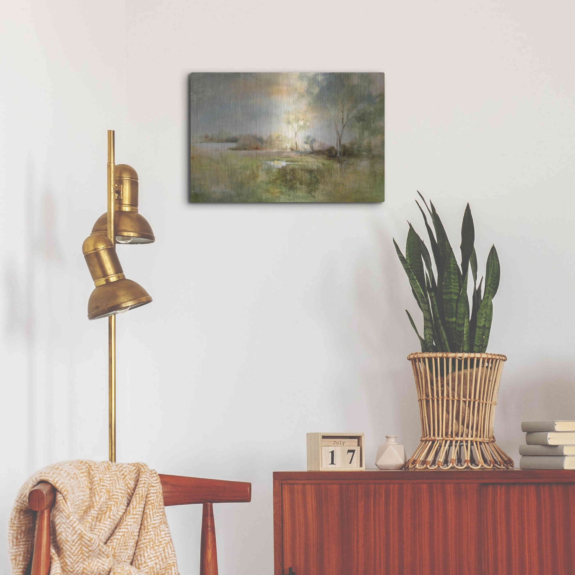 Luxe Metal Art 'Reflection of June' by J Austin Jennings, Metal Wall Art,24x16