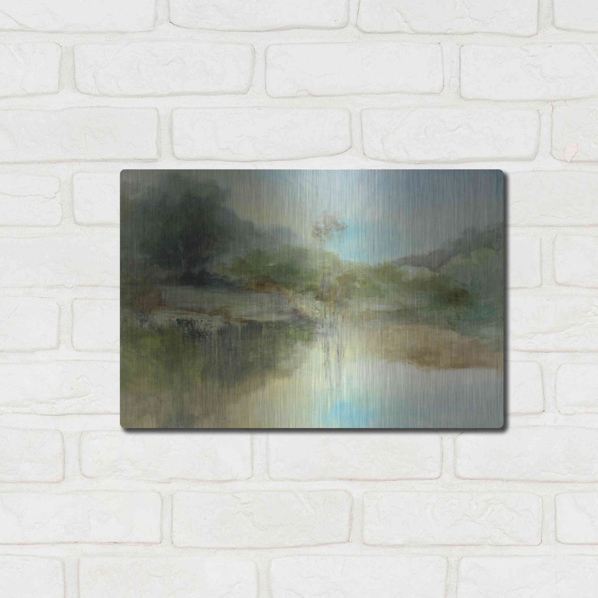Luxe Metal Art 'The Lazy Day' by J Austin Jennings, Metal Wall Art,16x12