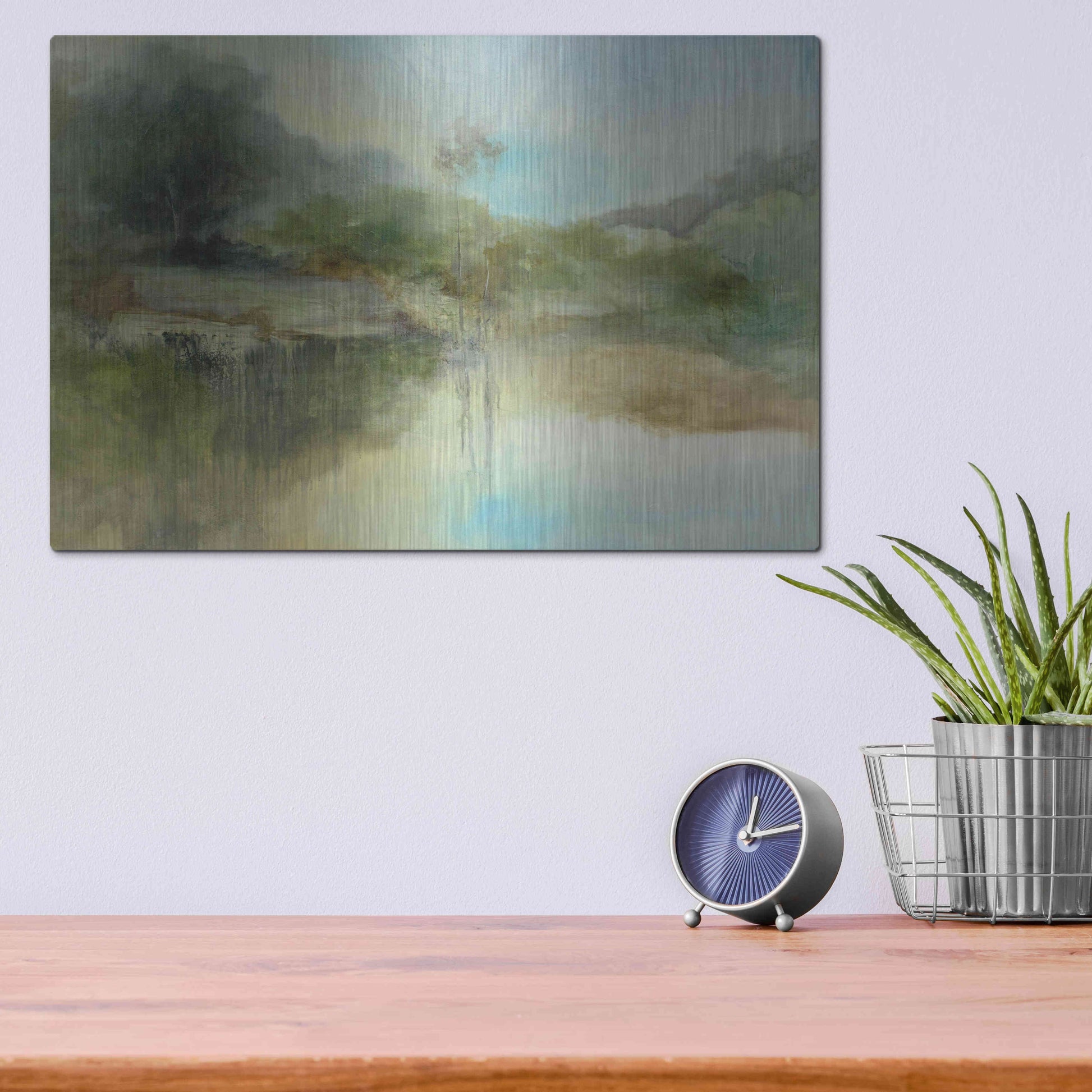 Luxe Metal Art 'The Lazy Day' by J Austin Jennings, Metal Wall Art,16x12