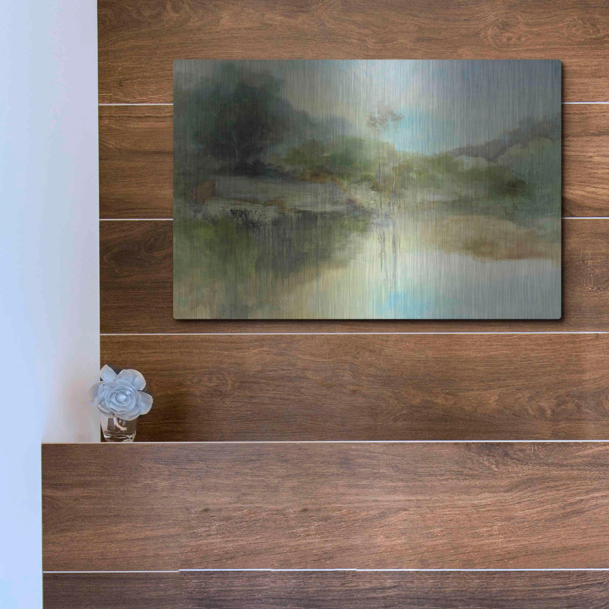 Luxe Metal Art 'The Lazy Day' by J Austin Jennings, Metal Wall Art,16x12