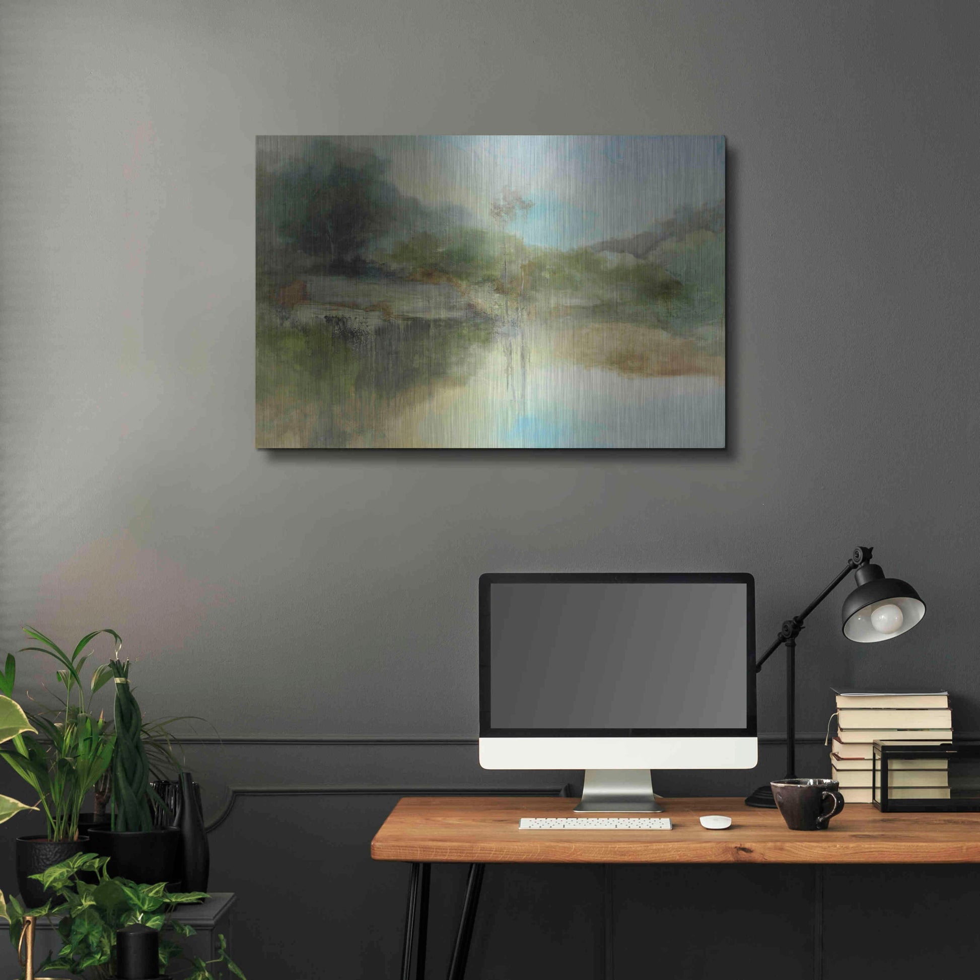 Luxe Metal Art 'The Lazy Day' by J Austin Jennings, Metal Wall Art,36x24