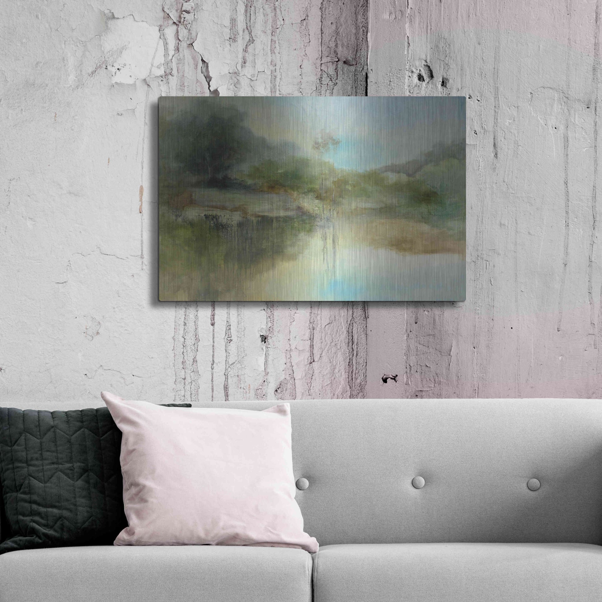 Luxe Metal Art 'The Lazy Day' by J Austin Jennings, Metal Wall Art,36x24