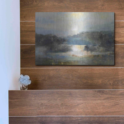 Luxe Metal Art 'Valley Blue' by J Austin Jennings, Metal Wall Art,16x12