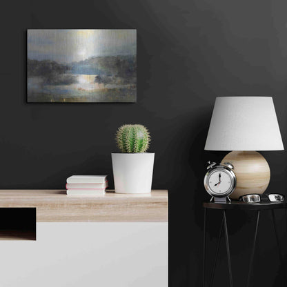Luxe Metal Art 'Valley Blue' by J Austin Jennings, Metal Wall Art,24x16