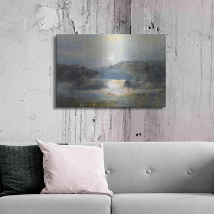 Luxe Metal Art 'Valley Blue' by J Austin Jennings, Metal Wall Art,36x24