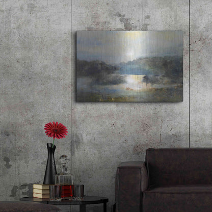 Luxe Metal Art 'Valley Blue' by J Austin Jennings, Metal Wall Art,36x24