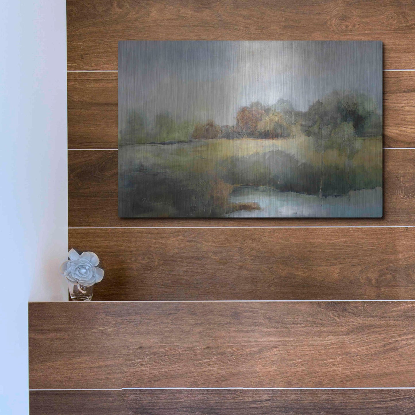 Luxe Metal Art 'A Chill in the Air' by J Austin Jennings, Metal Wall Art,16x12