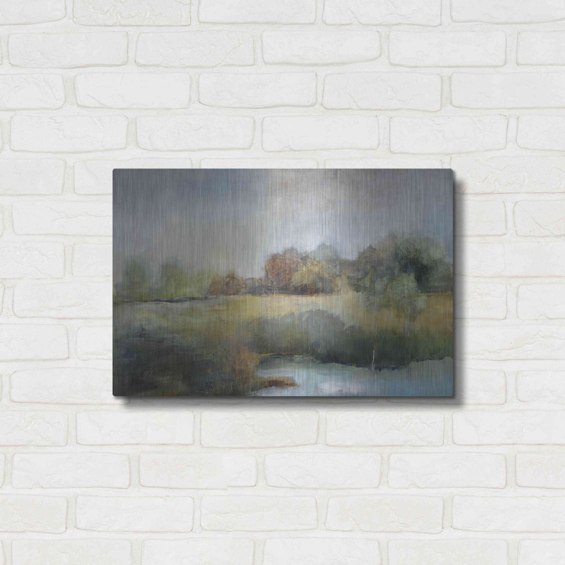 Luxe Metal Art 'A Chill in the Air' by J Austin Jennings, Metal Wall Art,24x16