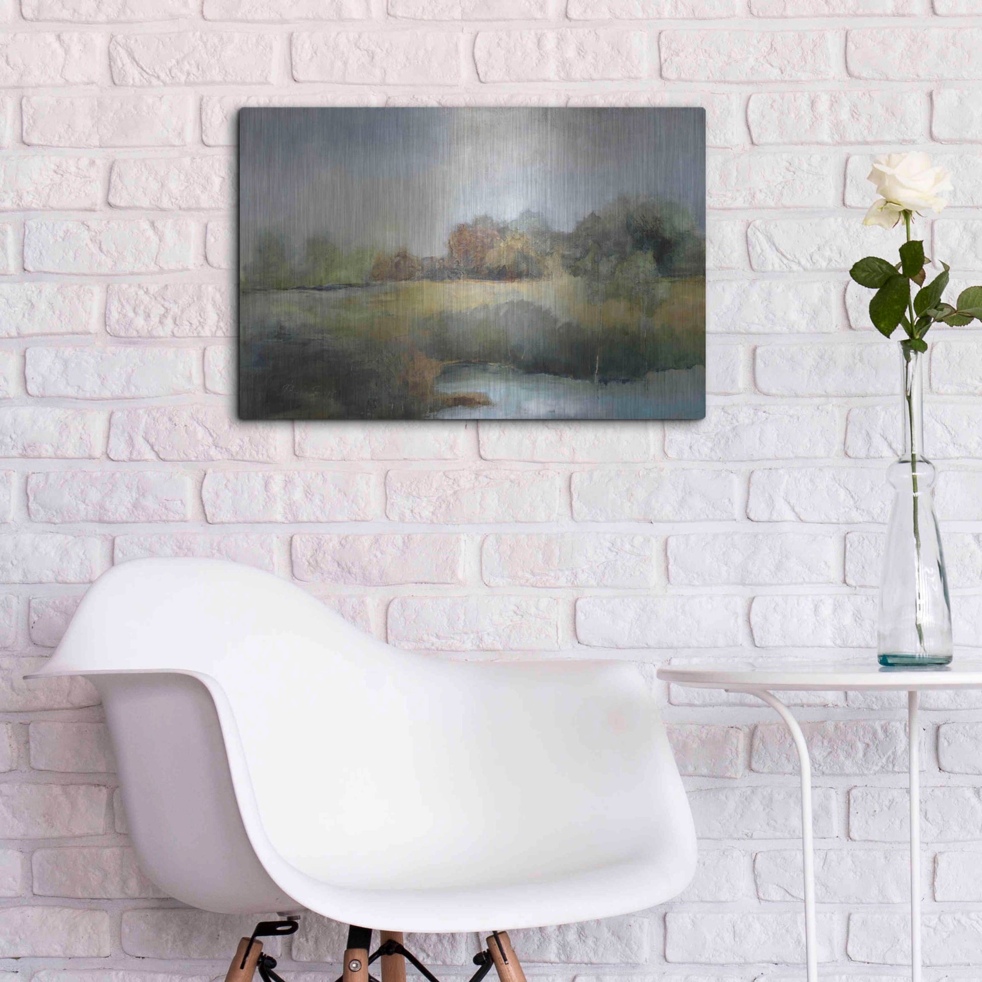 Luxe Metal Art 'A Chill in the Air' by J Austin Jennings, Metal Wall Art,24x16