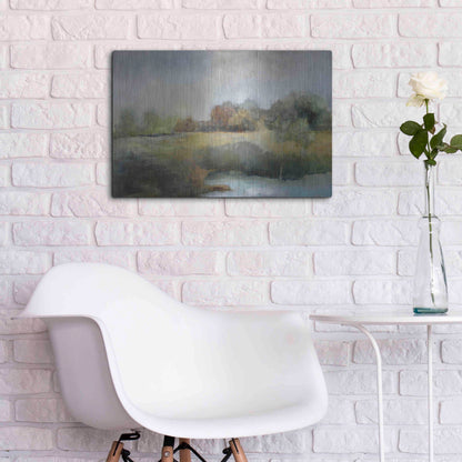 Luxe Metal Art 'A Chill in the Air' by J Austin Jennings, Metal Wall Art,24x16