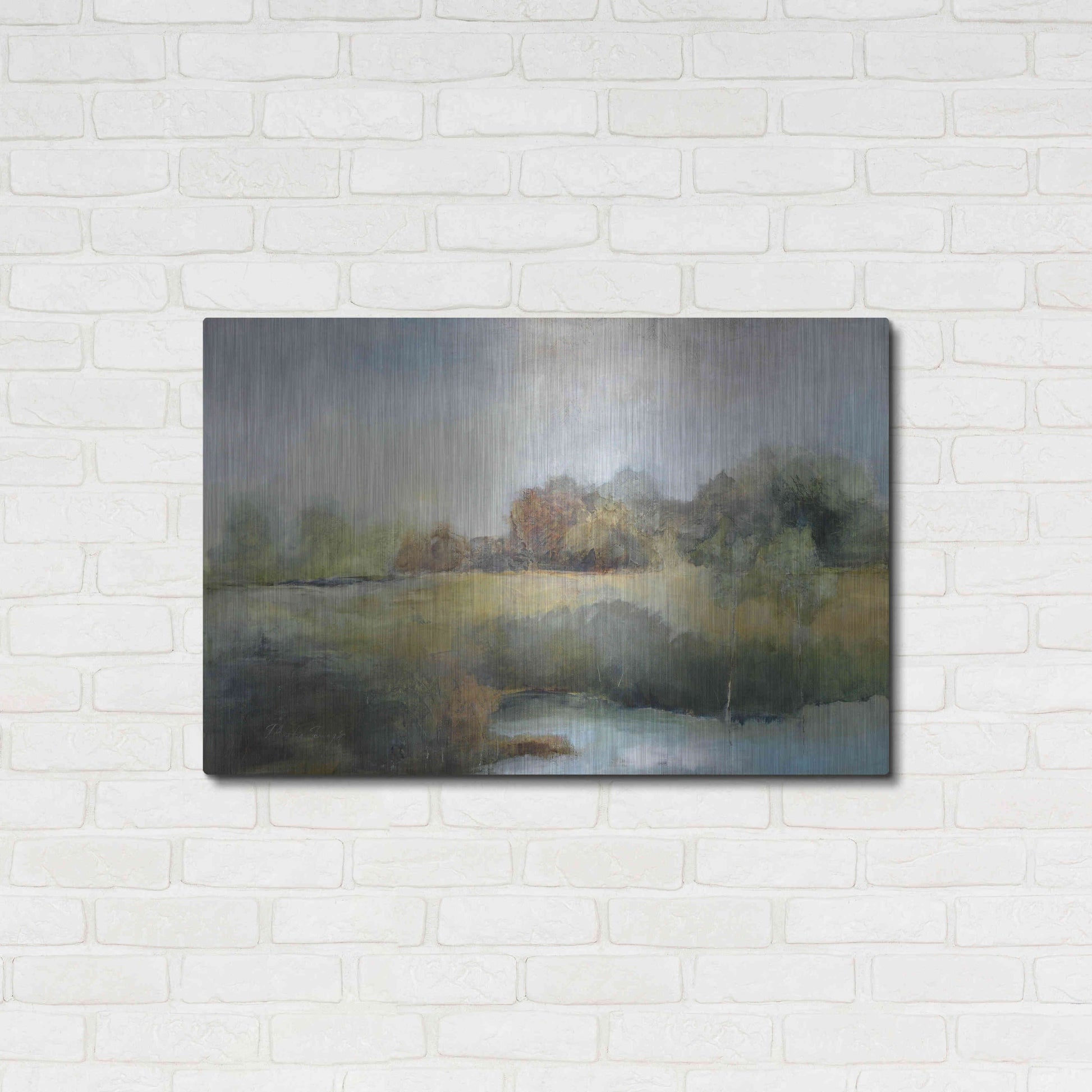 Luxe Metal Art 'A Chill in the Air' by J Austin Jennings, Metal Wall Art,36x24