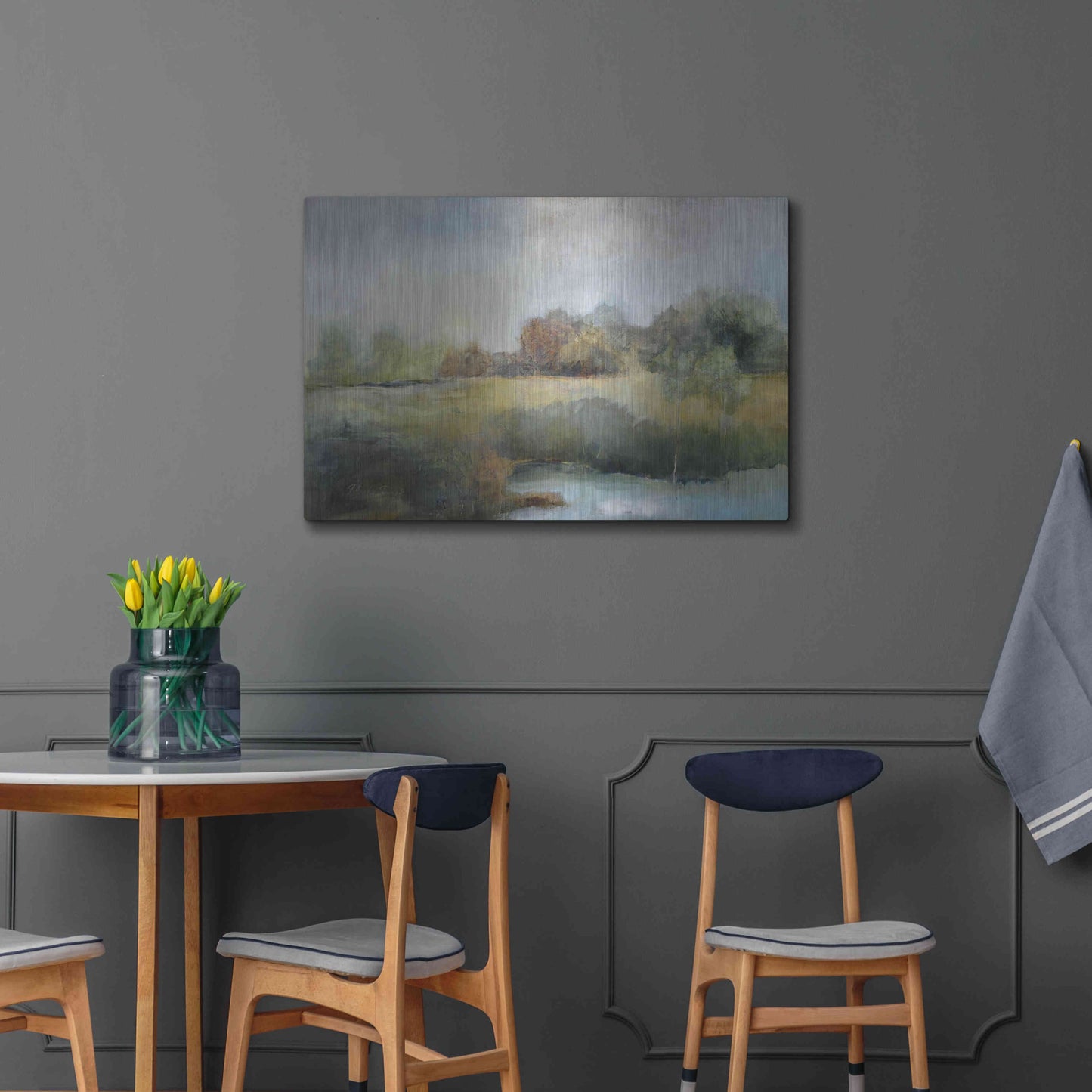 Luxe Metal Art 'A Chill in the Air' by J Austin Jennings, Metal Wall Art,36x24