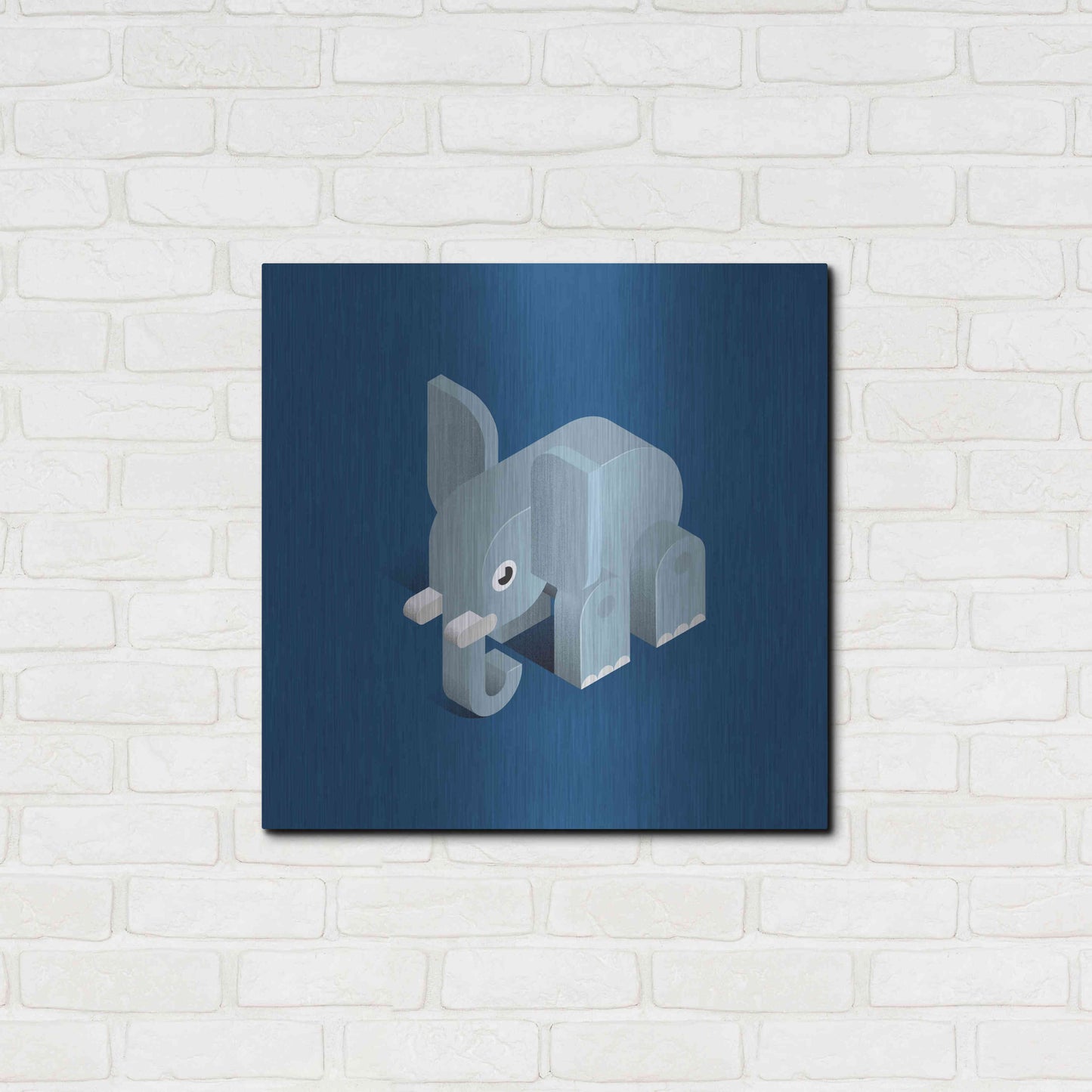 Luxe Metal Art 'Elephant' by Bo Virkelyst Jensen, Metal Wall Art,24x24