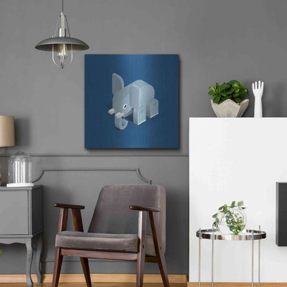 Luxe Metal Art 'Elephant' by Bo Virkelyst Jensen, Metal Wall Art,24x24