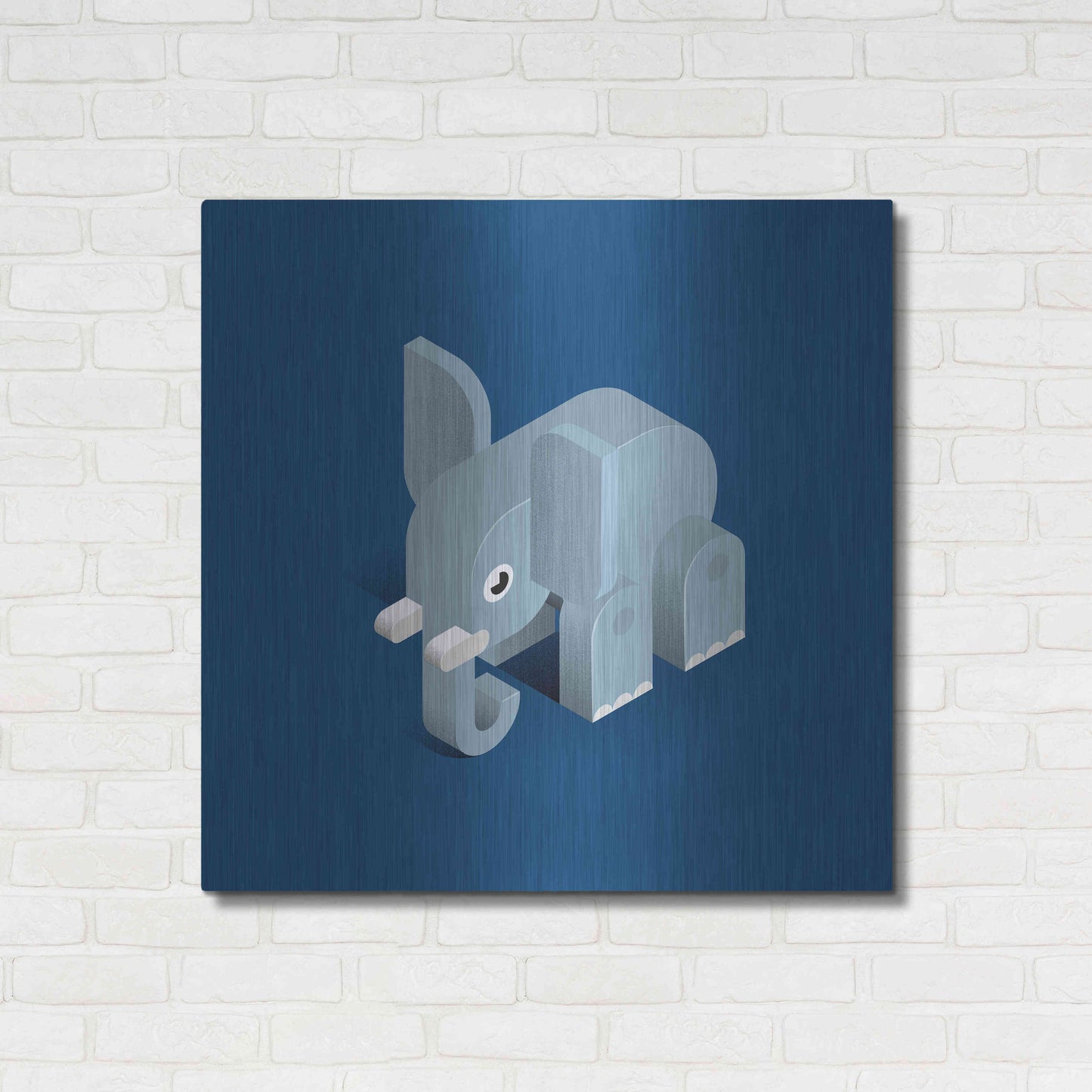 Luxe Metal Art 'Elephant' by Bo Virkelyst Jensen, Metal Wall Art,36x36