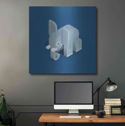 Luxe Metal Art 'Elephant' by Bo Virkelyst Jensen, Metal Wall Art,36x36