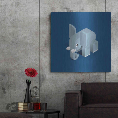 Luxe Metal Art 'Elephant' by Bo Virkelyst Jensen, Metal Wall Art,36x36