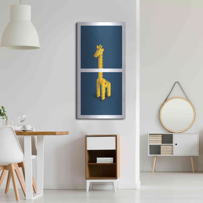 Luxe Metal Art 'Giraffe' by Bo Virkelyst Jensen, Metal Wall Art,24x48