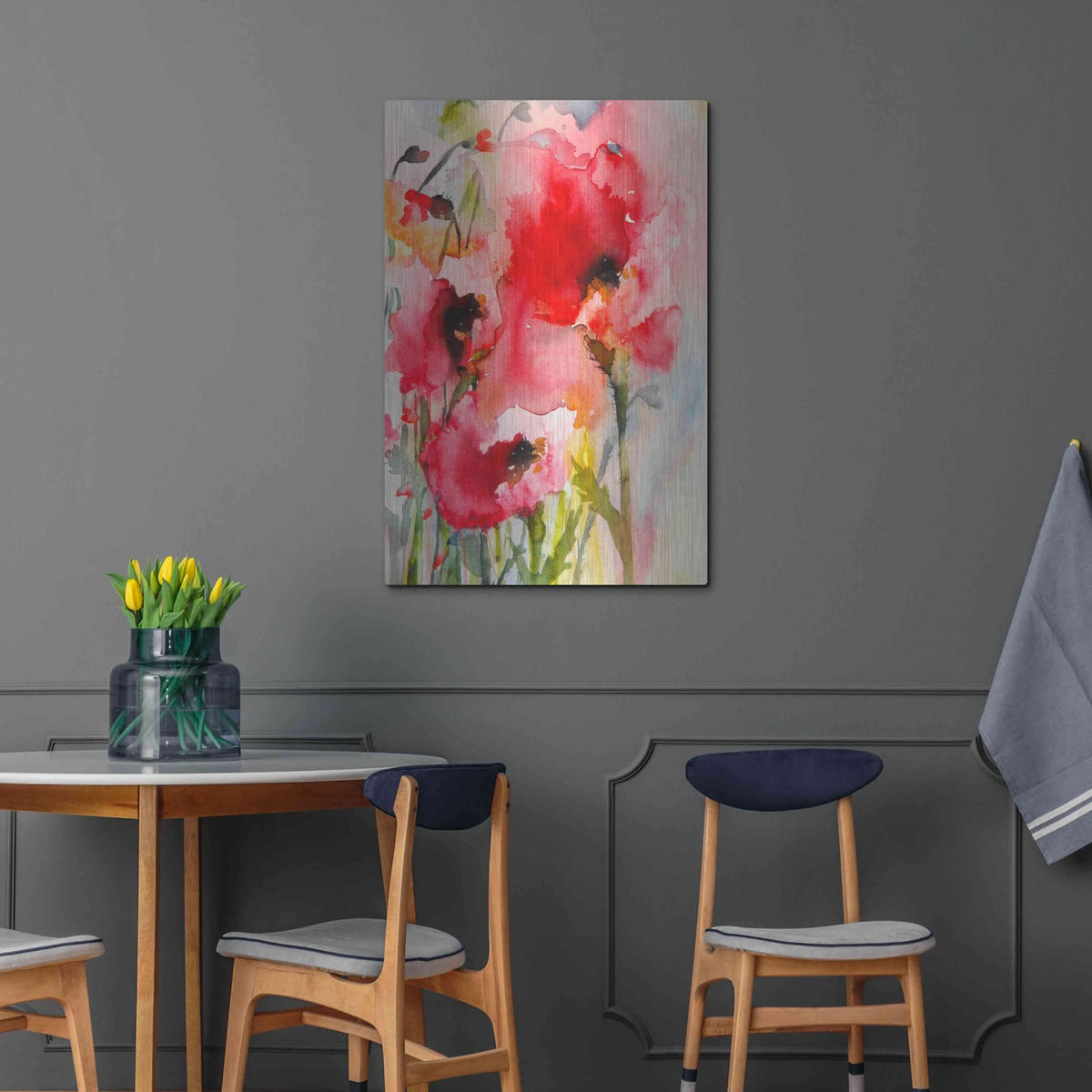 'Summer Poppies' by Karin J – Metal Wall Art, 24x36 room view