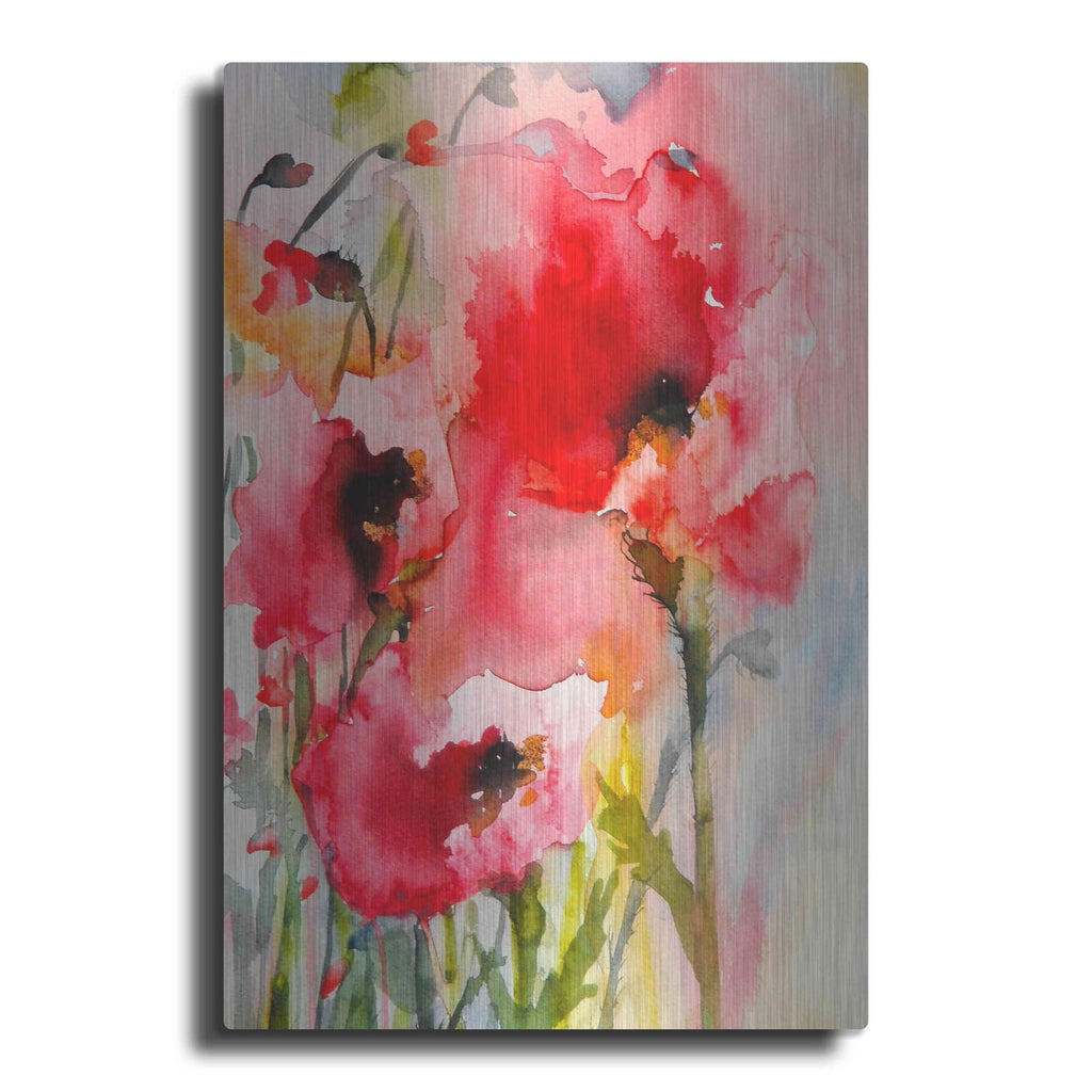 'Summer Poppies' by Karin J – Metal Wall Art