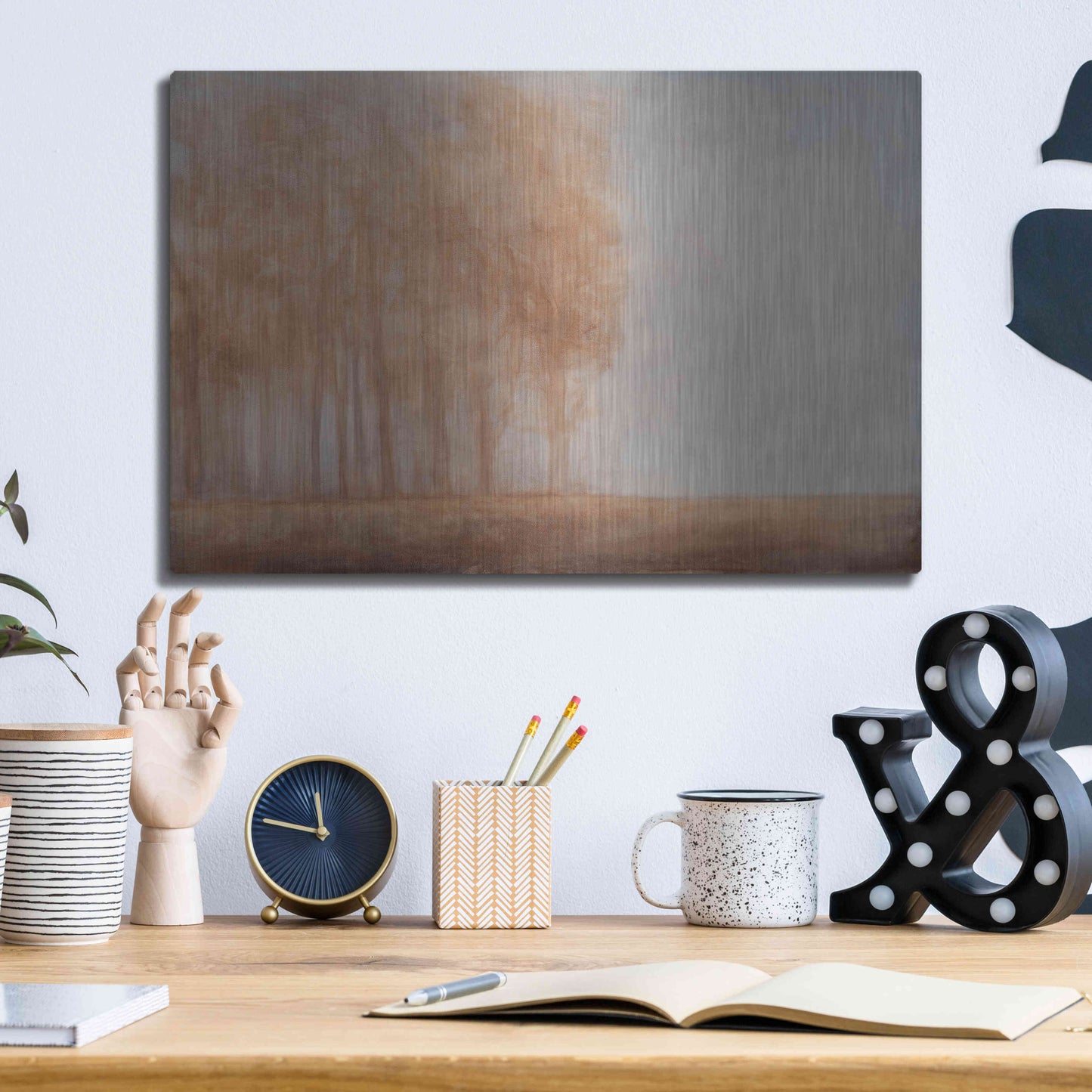 Luxe Metal Art 'Watching Place' by Dana Johns, Metal Wall Art,16x12