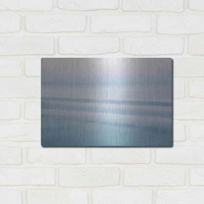 Luxe Metal Art 'Three Waves Crescent Beach' by John Juracek, Metal Wall Art,16x12